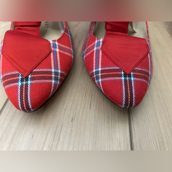 Katy Perry The Uni Tuxedo Plaid Pointed Toe Flats - Picture 10 of 11